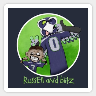 Russell Wilson and Blitz Sticker